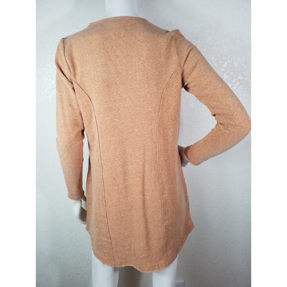 Sundance Beige Faux Wrap Pullover Top Women’s XS Long Sleeve Pockets V-Neck - Picture 5 of 7